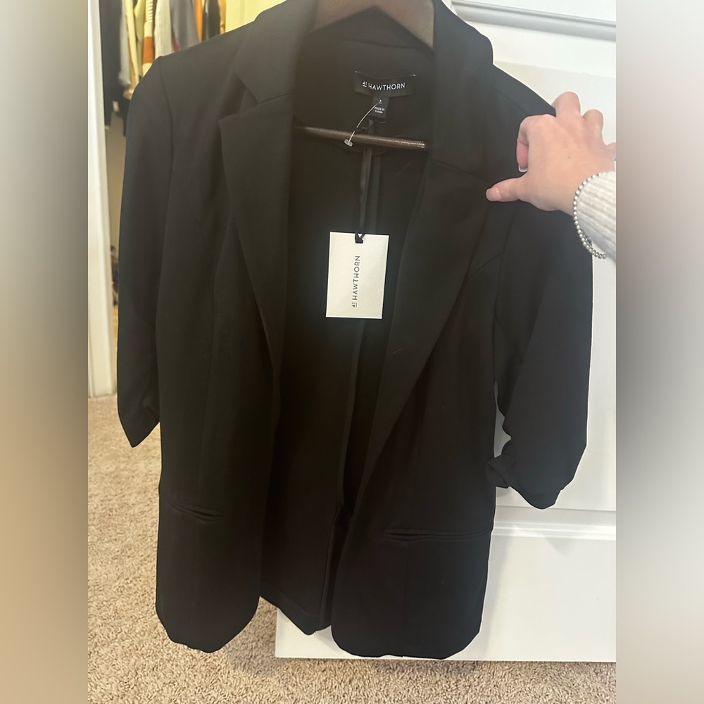 NWT 41 Hawthorn- Black Womans Blazer- Small